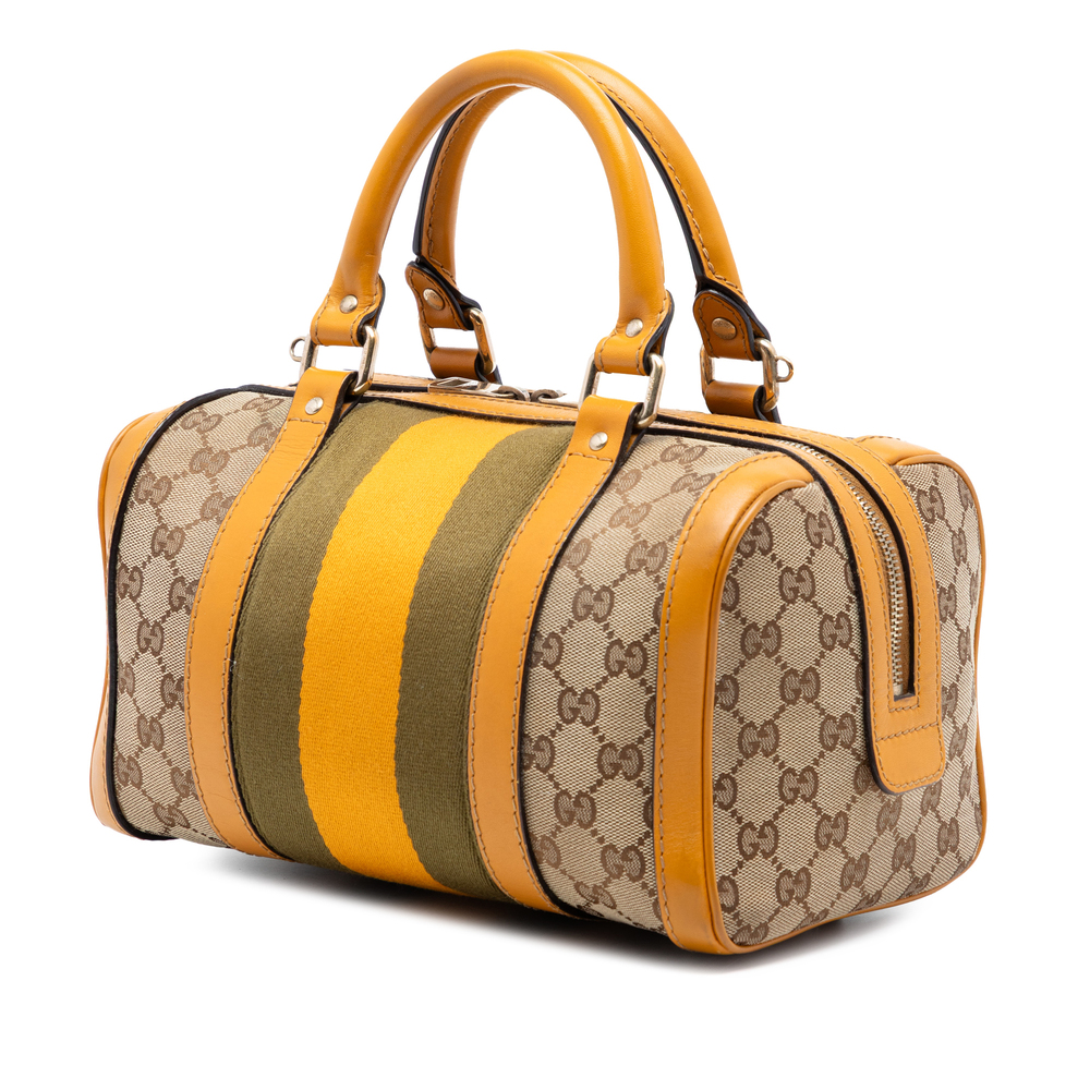 Pre-Loved Gucci Small GG Canvas Web Joy Boston Bag - Picture 2 of 7